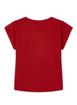 T-Shirt Pepe Jeans Nuria Rot für Mädchen