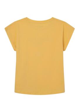 T-Shirt Pepe Jeans Nuria Gelb für Mädchen