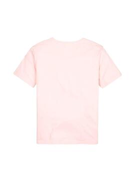 T-Shirt Tommy Hilfiger Flag-Symbol Pink Ni a