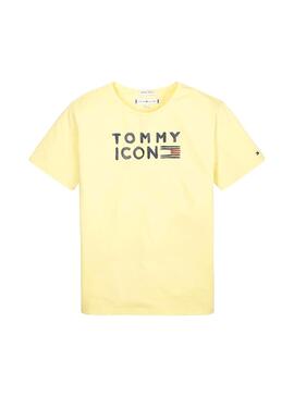 T-Shirt Tommy Hilfiger Flag Icon Gelb Ein u