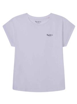 T-Shirt Pepe Jeans Bloomy Weiss für Mädchen