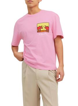 T-Shirt Jack & Jones Keith Haring Rosa Herrene