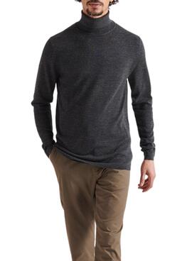 Pullover Superdry Merino Rollneck Grau für Herren