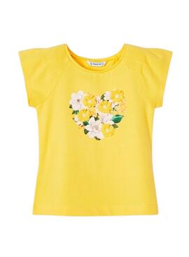 T-Shirt Mayoral Anwendungen Gelb für Mädchen