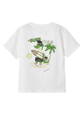 T-Shirt Mayoral Surf Days Weiss für Junge