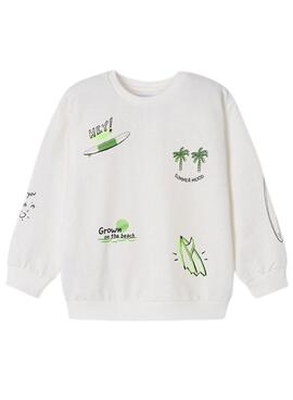 Sweatshirt Mayoral Print Weiss für Junge