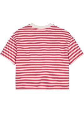 T-Shirt Tommy Hilfiger Breton Rot für Mädchen