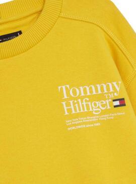 Sweatshirt Tommy Hilfiger Star Gelb für Junge