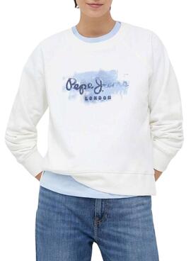 Sweatshirt Pepe Jeans Goldie Weiss für Damen