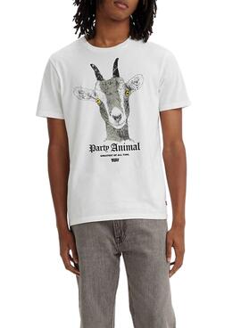 T-Shirt Levis Party Animal Weiss für Herren