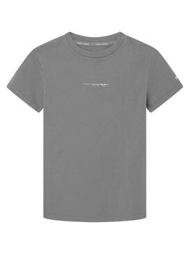 T-Shirt Pepe Jeans Davide Grau für Junge