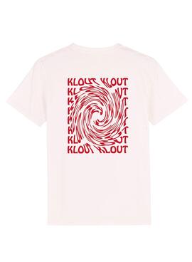 T-Shirt Klout Tornado Weiss Vintage und Rot