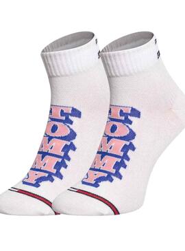 Socken Tommy Jeans Quarter Weiss Unisex