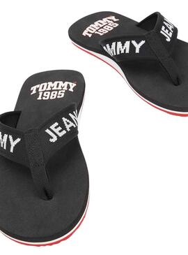 Flip flops Tommy Jeans Logo Tape Schwarz für Herren