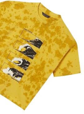 T-Shirt Mayoral Tie Dye Gelb für Junge