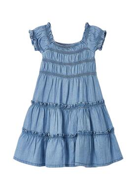 Kleid Mayoral Fluido Denim Blau für Mädchen