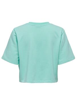 T-Shirt Only Sasja Turquoise für Damen
