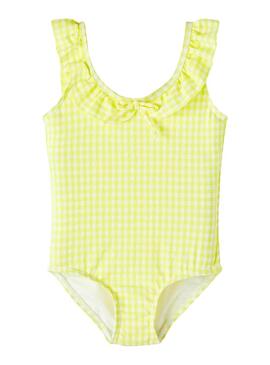 Bikini Name It Ziline-Badeanzug Gelb für Mädchen