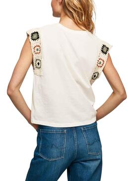 T-Shirt Pepe Jeans Ophelia Beige für Damen