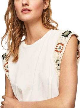 T-Shirt Pepe Jeans Ophelia Beige für Damen