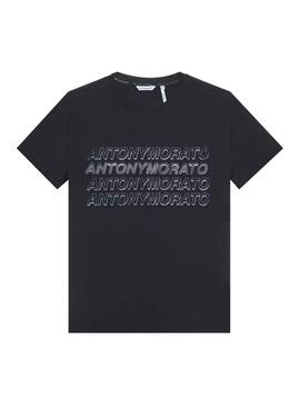 T-Shirt Antony Morato Multilogo Schwarz Herren