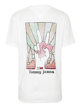 T-Shirt Tommy Jeans Bold Statement Weiß Damen
