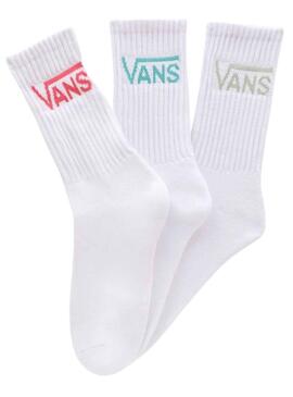 Socken Vans Classic Crew Weiss für Damen