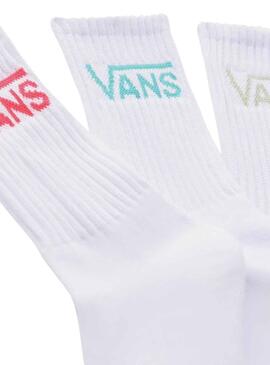 Socken Vans Classic Crew Weiss für Damen