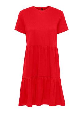 Kleid Only May Peplum Rot für Damen