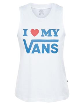 T-Shirt Vans Love White Damen