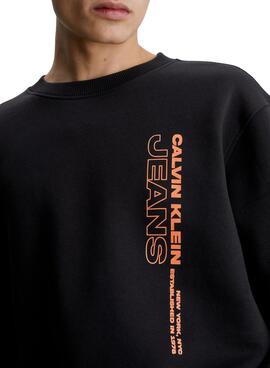 Sweatshirt Calvin Klein Outline Schwarz für Herren