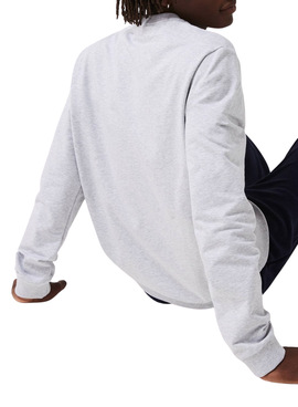 Sweatshirt Lacoste Lounge Grau Croco Für Herren
