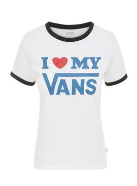T-Shirt Vans Love Ringer Weiße Damen