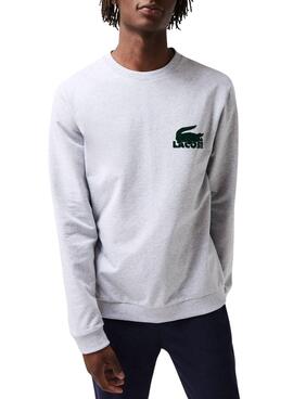 Sweatshirt Lacoste Lounge Grau Croco Für Herren