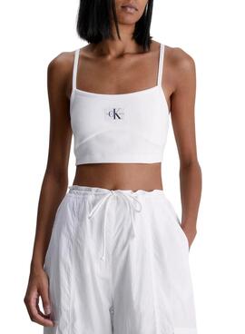 Top Calvin Klein Badge Weiss für Damen