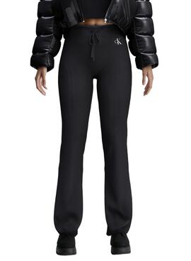 Hose Calvin Klein Badge Schwarz für Damen