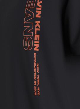 T-Shirt Calvin Klein Stacked Schwarz für Herren