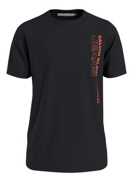 T-Shirt Calvin Klein Stacked Schwarz für Herren