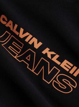 T-Shirt Calvin Klein Stacked Schwarz für Herren