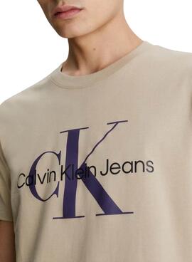 T-Shirt Calvin Klein Seasonal Beige für Herren