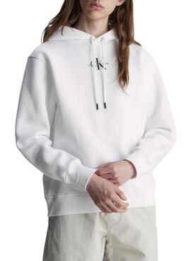 Sweatshirt Calvin Klein Logo Weiss für Herren