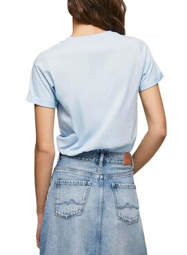 T-Shirt Pepe Jeans Goldie Blau für Damen