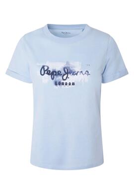 T-Shirt Pepe Jeans Goldie Blau für Damen
