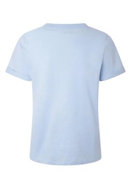 T-Shirt Pepe Jeans Goldie Blau für Damen