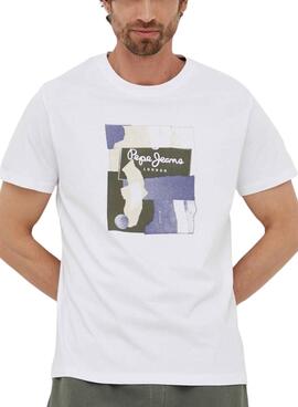 T-Shirt Pepe Jeans Oldwide Weiss für Herren
