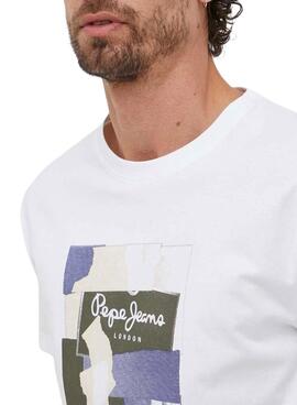 T-Shirt Pepe Jeans Oldwide Weiss für Herren