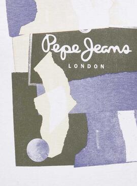 T-Shirt Pepe Jeans Oldwide Weiss für Herren