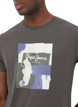 T-Shirt Pepe Jeans Oldwide Grau für Herren