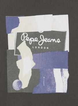 T-Shirt Pepe Jeans Oldwide Grau für Herren