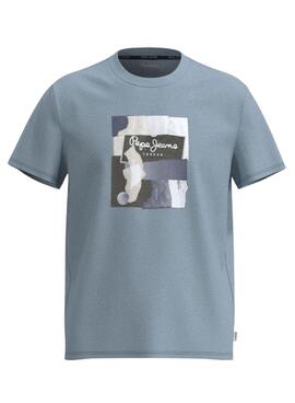 T-Shirt Pepe Jeans Oldwide Blau für Herren